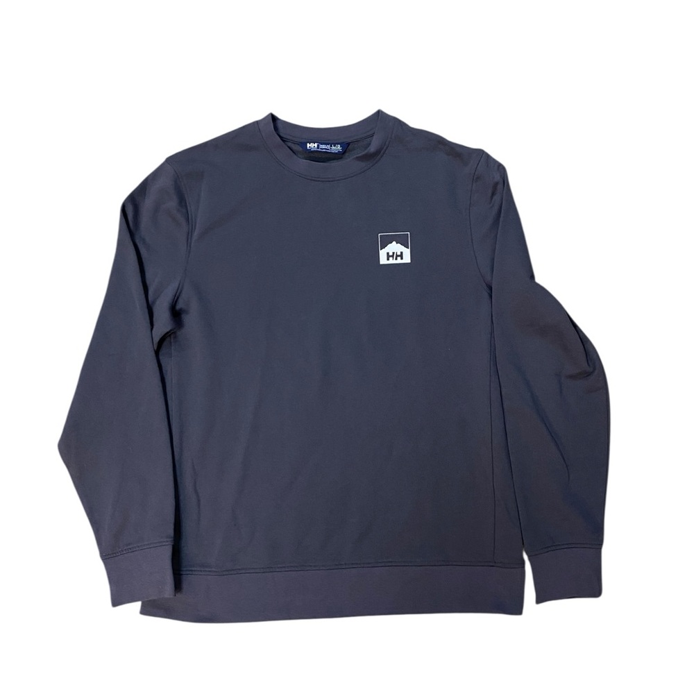 Helly Hansen Grey Crewneck Sweater with Ribbed Cuffs